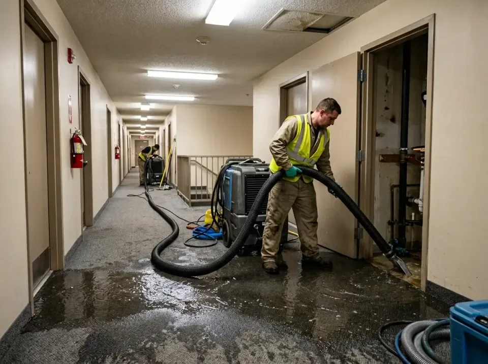 multi-unit-apartment-hallway-f-005 — frequently asked questions, Emergency Burst Pipe Water Extraction & Removal in Shorevie…